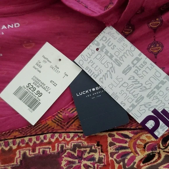 💙 4/$20 NEW Lucky Brand Bohemian Top - Picture 6 of 6